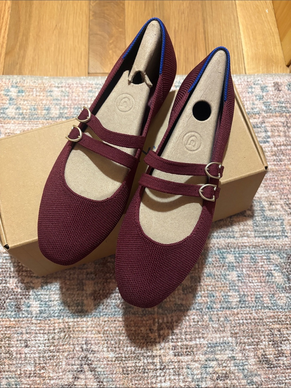 Rothy’s the double buckle Mary Jane in Cabernet - Picture 2 of 10